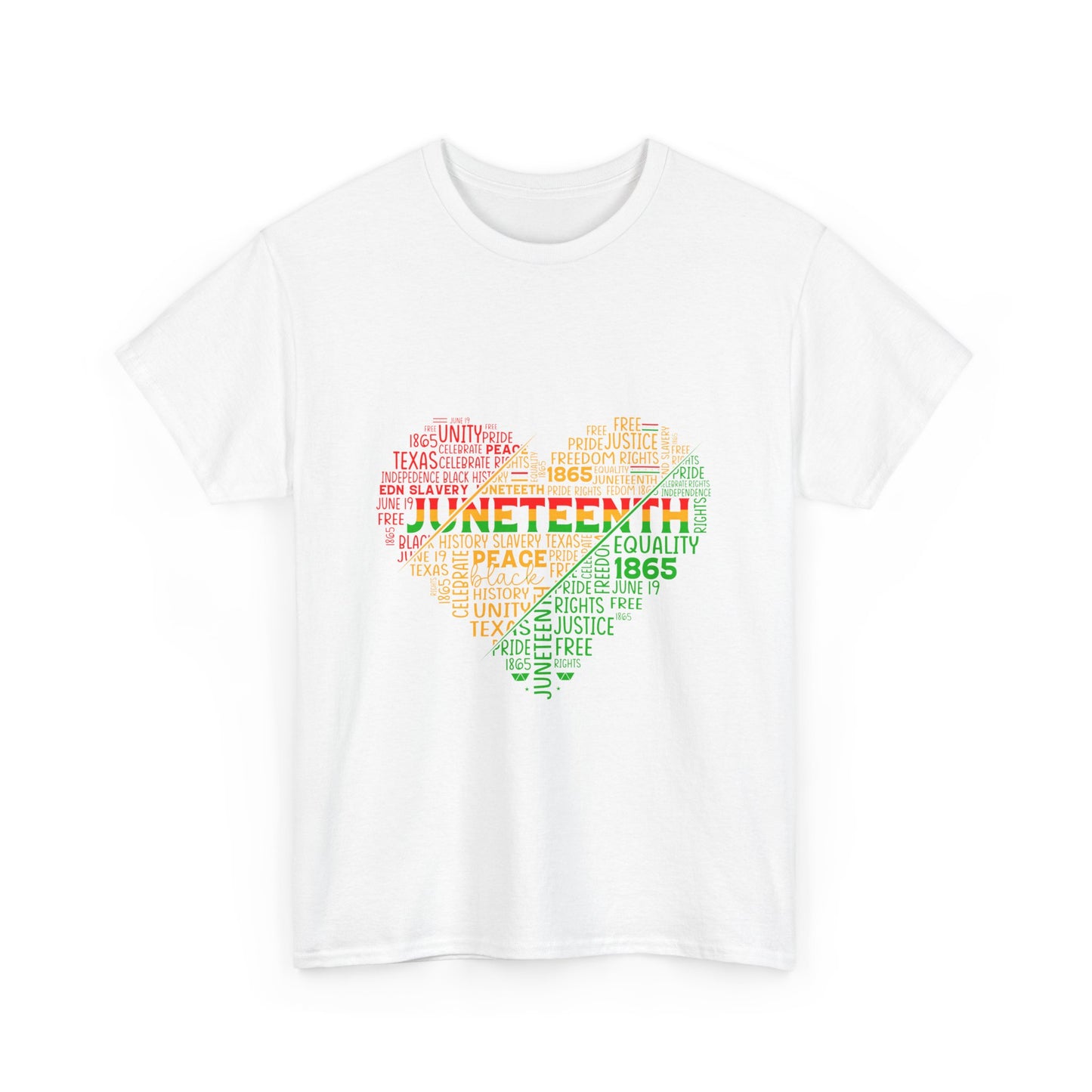 JUNETEENTH HEART Unisex Heavy Cotton Tee