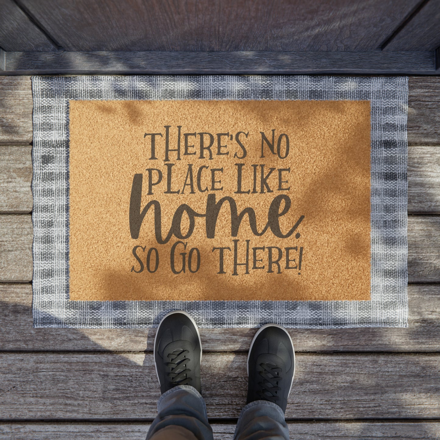 "NO PLACE LIKE HOME" Doormat