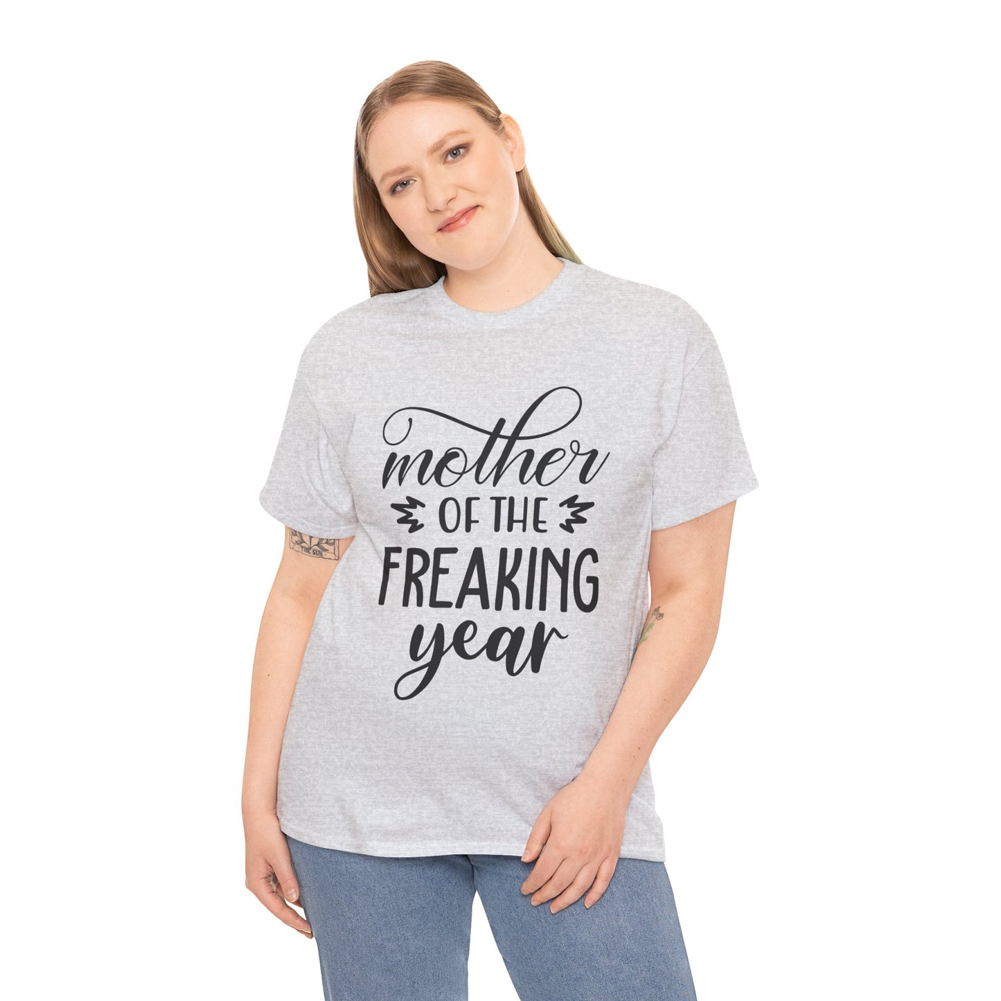 MOTHER OF THE FREAKING YEAR Unisex Heavy Cotton Tee