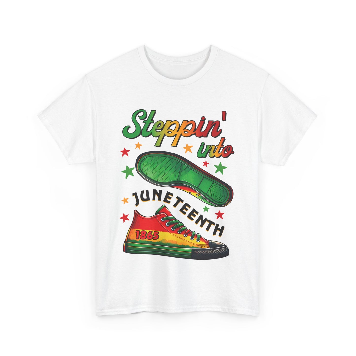 STEPPIN' INTO JUNETEENTH  Unisex Heavy Cotton Tee