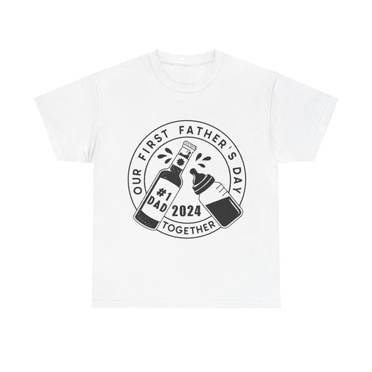 OUR FIRST FATHERS DAY  Unisex Heavy Cotton Tee