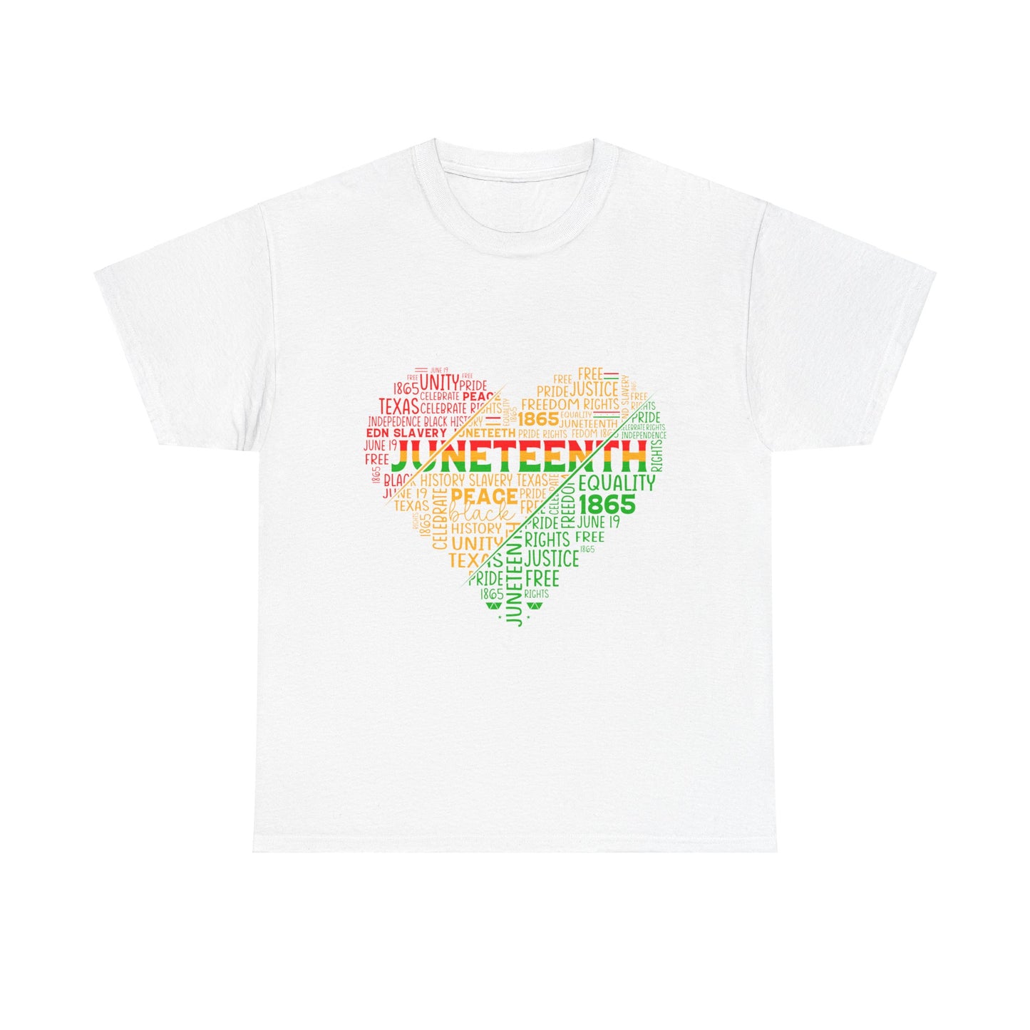 JUNETEENTH HEART Unisex Heavy Cotton Tee