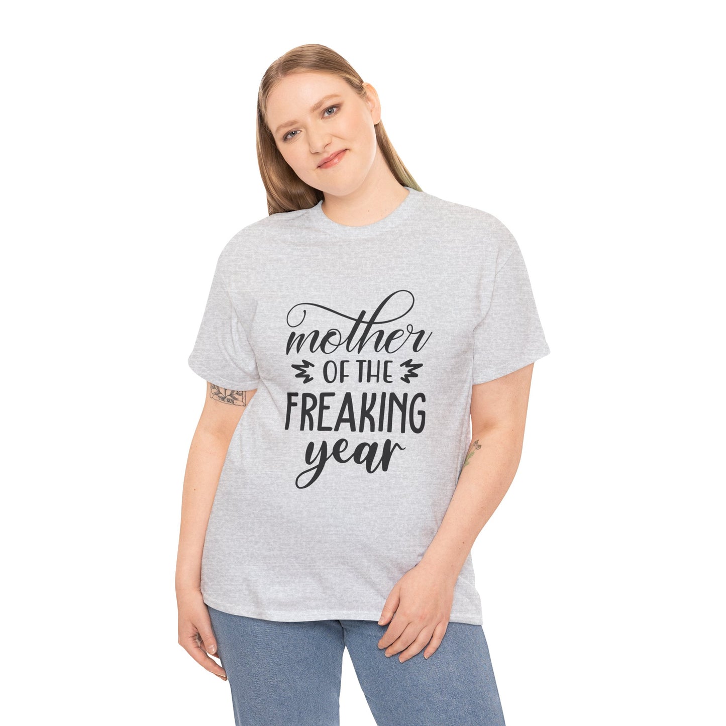 MOTHER OF THE FREAKING YEAR Unisex Heavy Cotton Tee