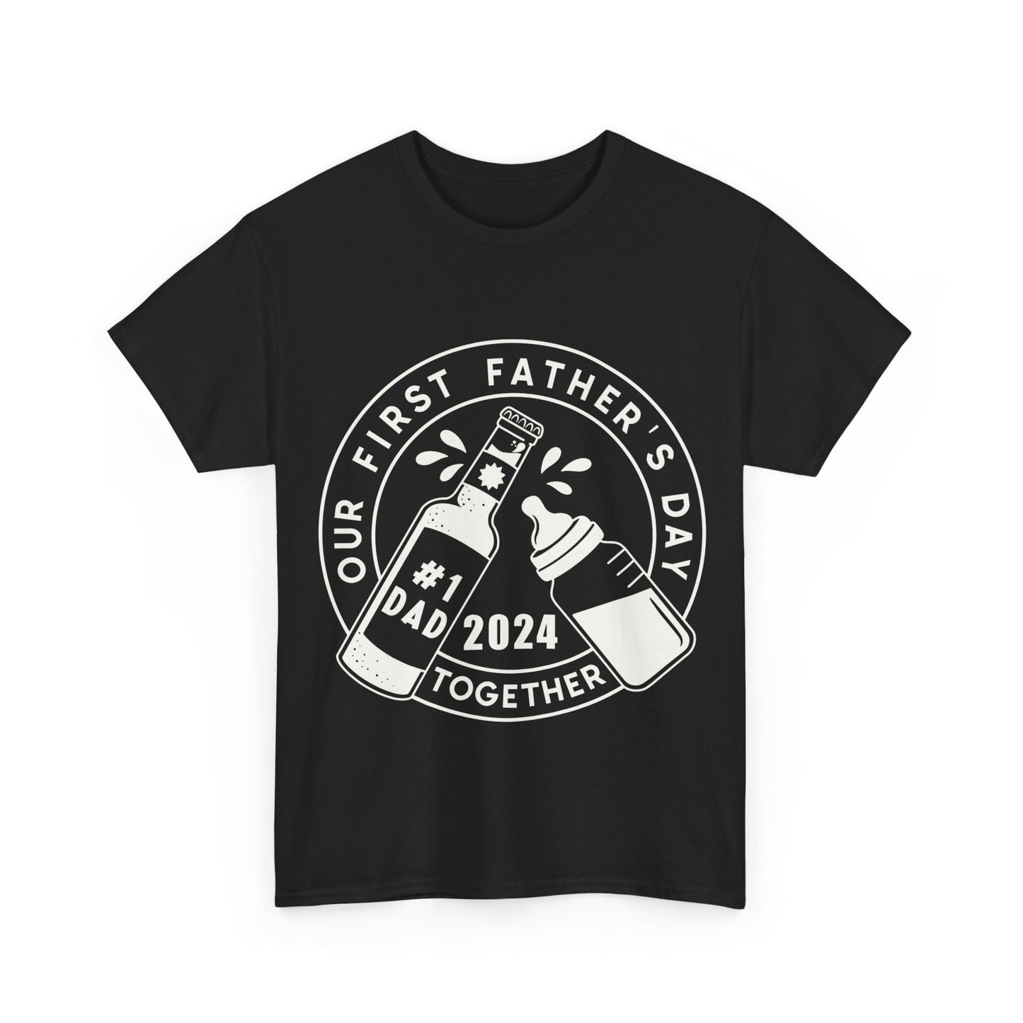 OUR FIRST FATHERS DAY  Unisex Heavy Cotton Tee