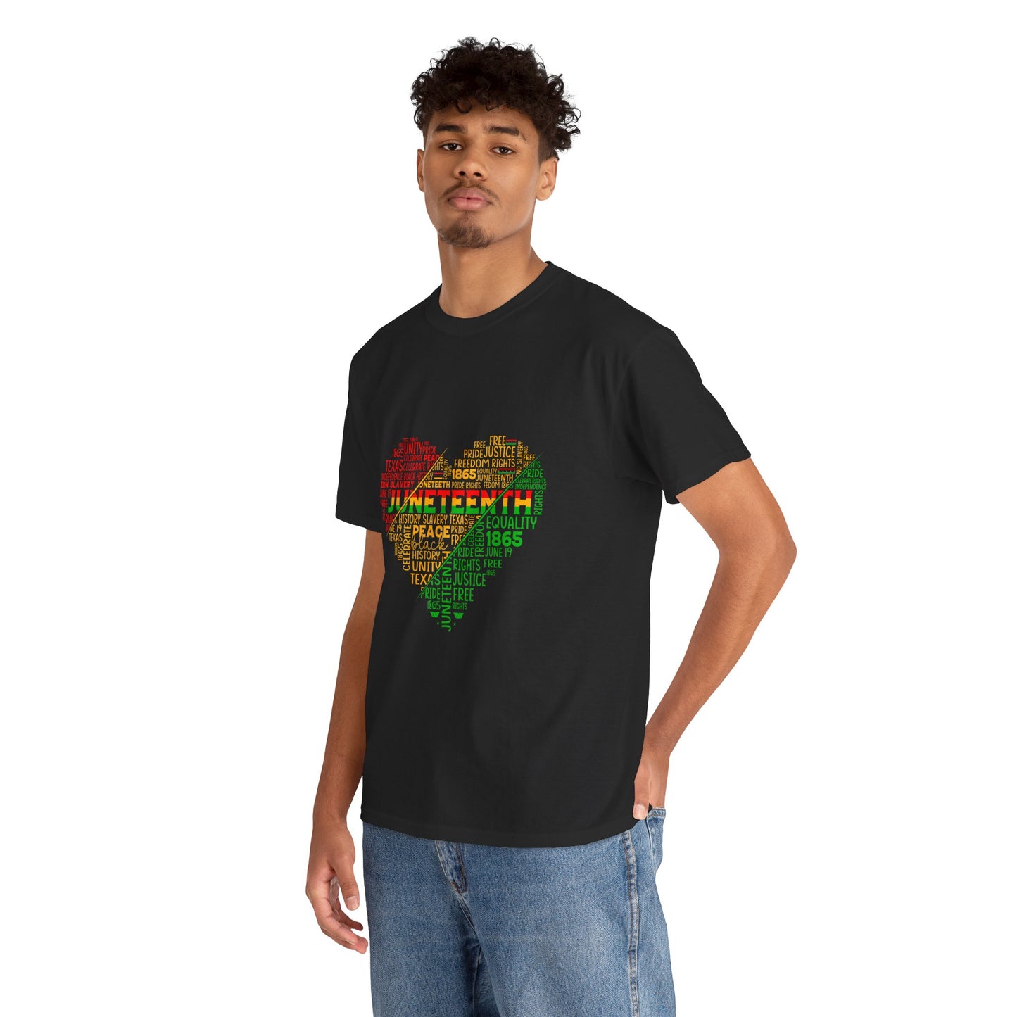 JUNETEENTH HEART Unisex Heavy Cotton Tee