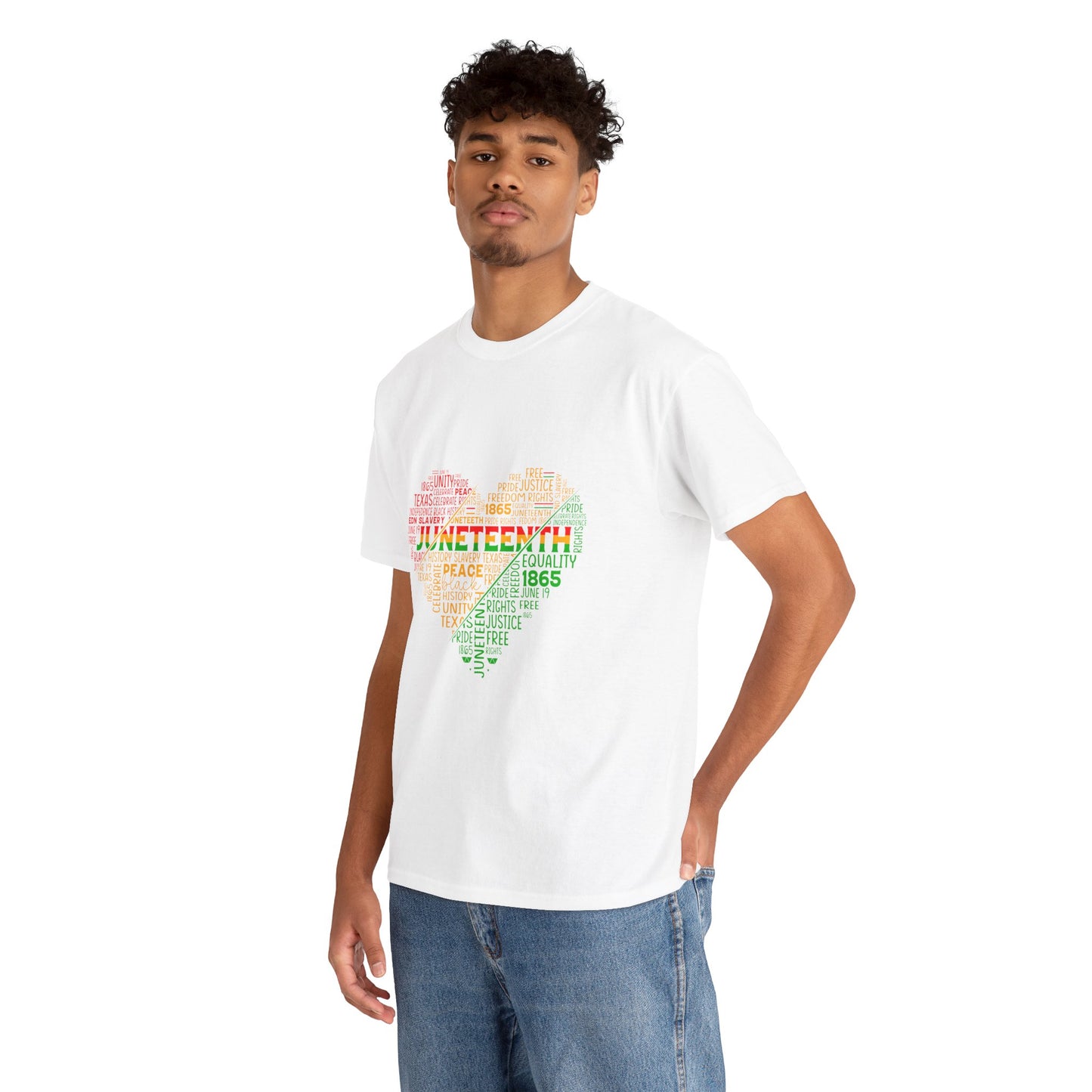 JUNETEENTH HEART Unisex Heavy Cotton Tee