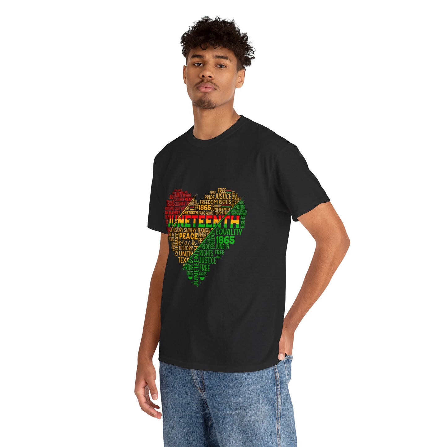 JUNETEENTH HEART Unisex Heavy Cotton Tee