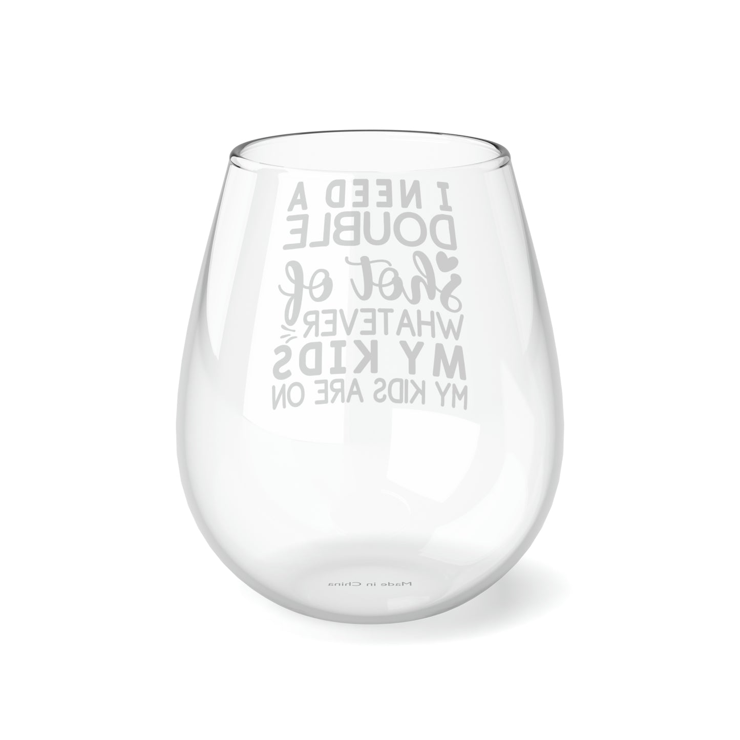 DOUBLE SHOT Stemless Wine Glass, 11.75oz