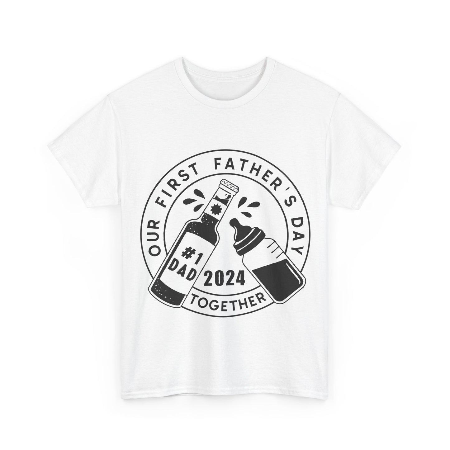 OUR FIRST FATHERS DAY  Unisex Heavy Cotton Tee