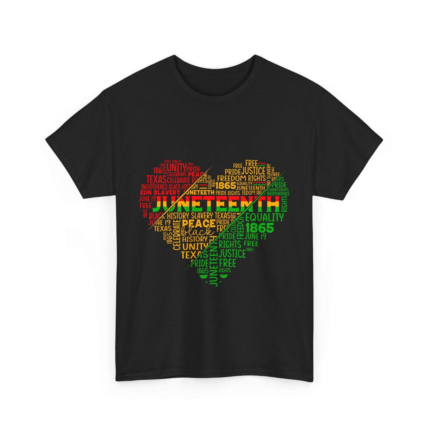 JUNETEENTH HEART Unisex Heavy Cotton Tee