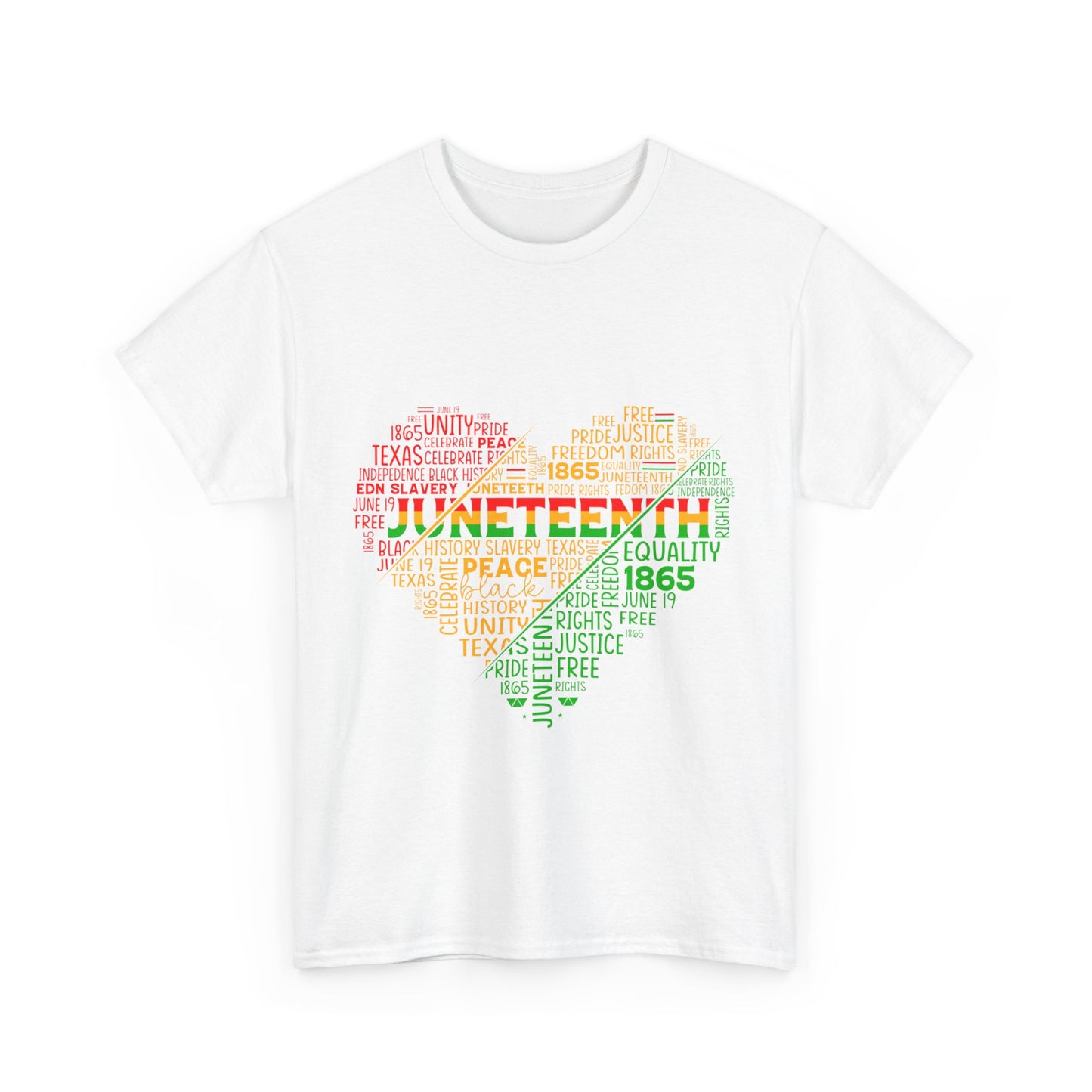 JUNETEENTH HEART Unisex Heavy Cotton Tee