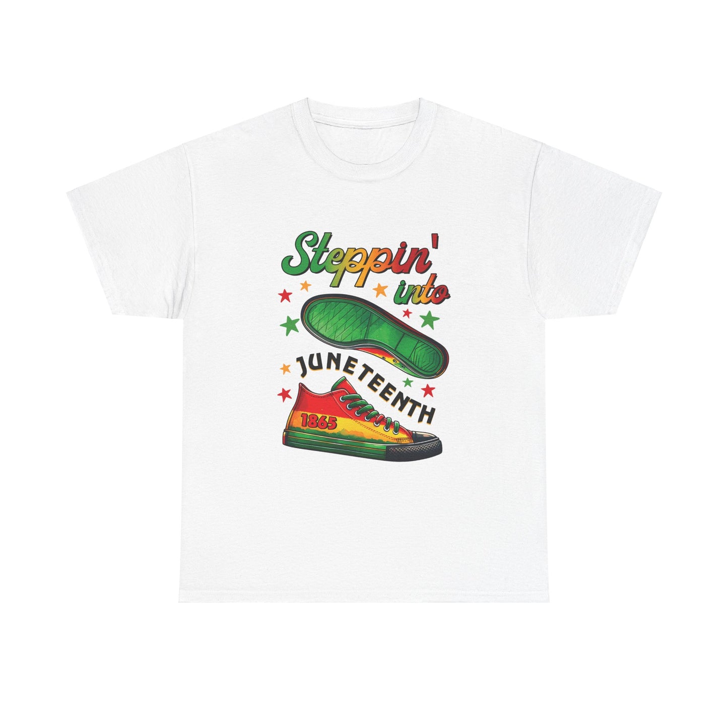 STEPPIN' INTO JUNETEENTH  Unisex Heavy Cotton Tee