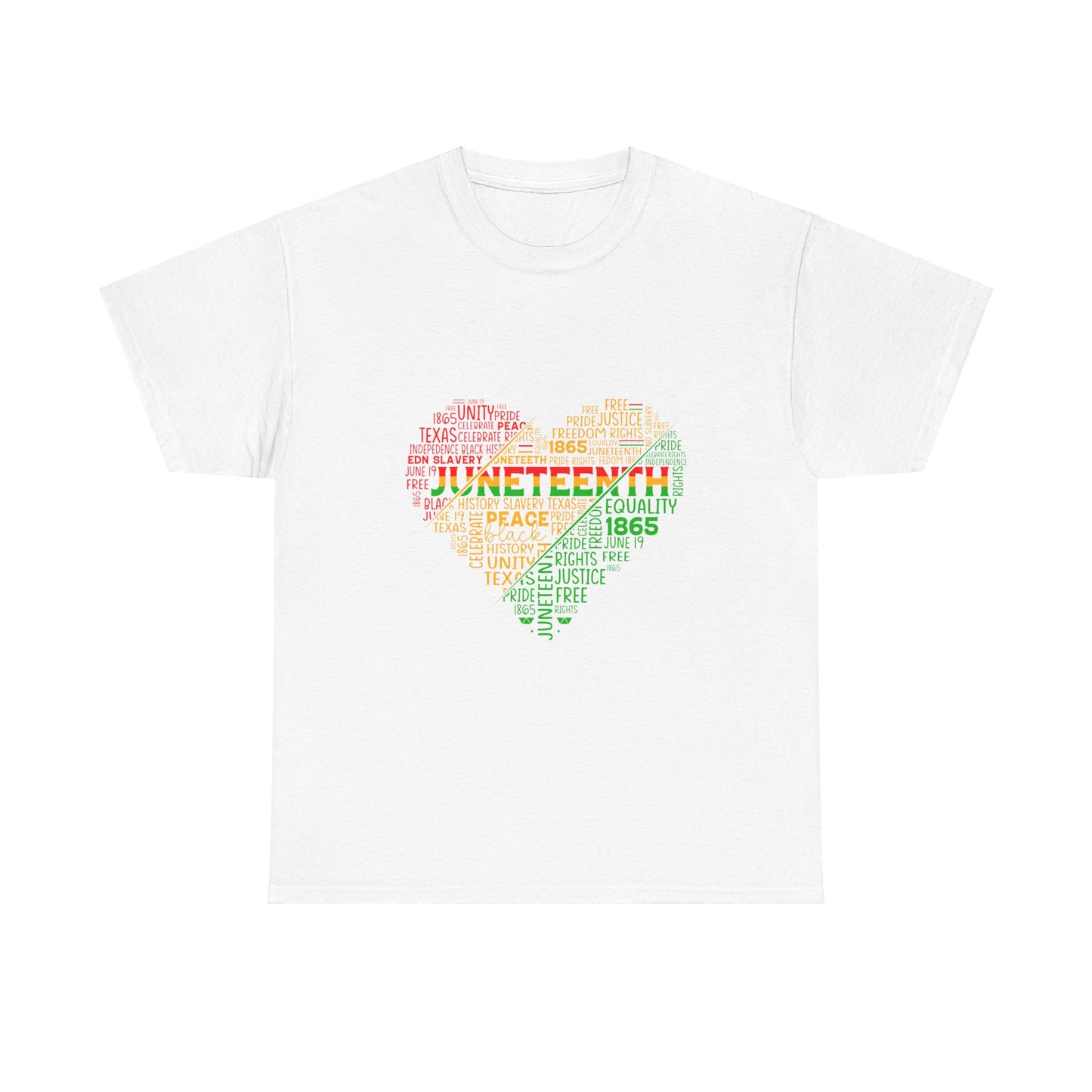 JUNETEENTH HEART Unisex Heavy Cotton Tee