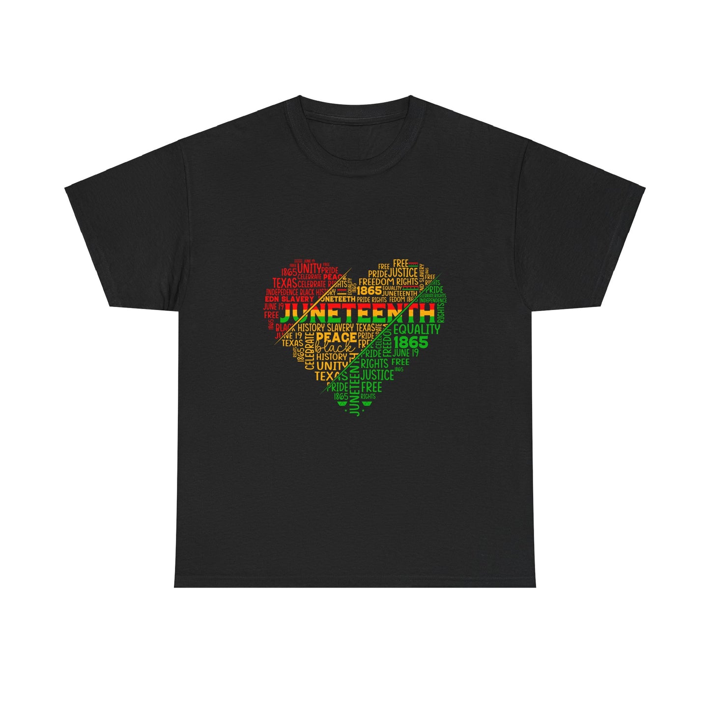 JUNETEENTH HEART Unisex Heavy Cotton Tee