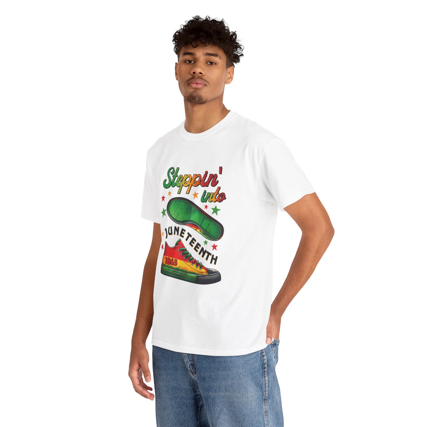 STEPPIN' INTO JUNETEENTH  Unisex Heavy Cotton Tee