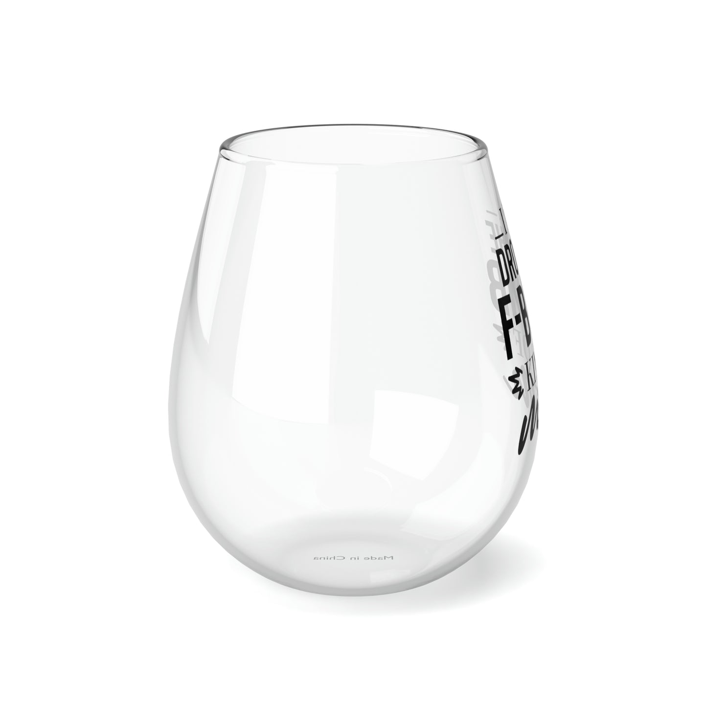 F BOMB MOM Stemless Wine Glass, 11.75oz