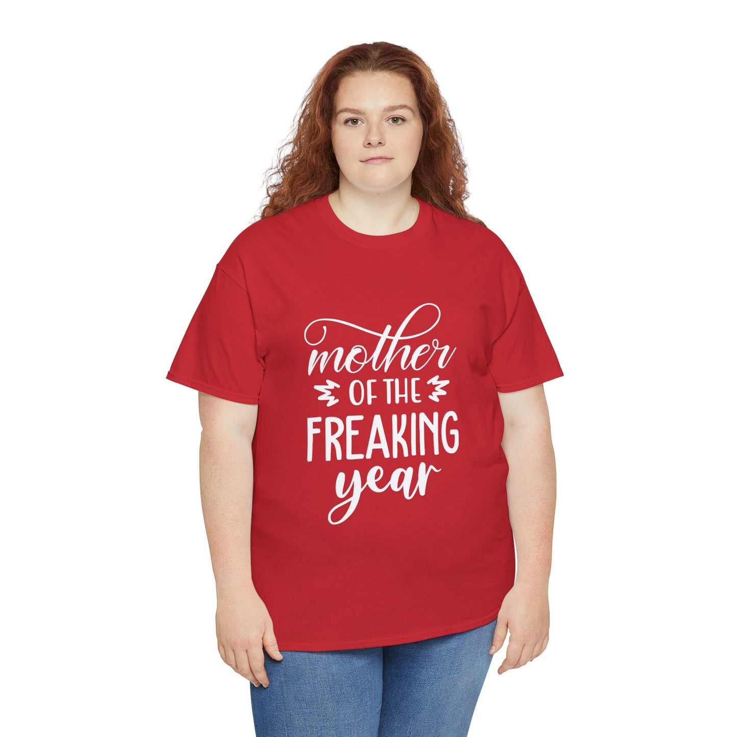 MOTHER OF THE FREAKING YEAR Unisex Heavy Cotton Tee