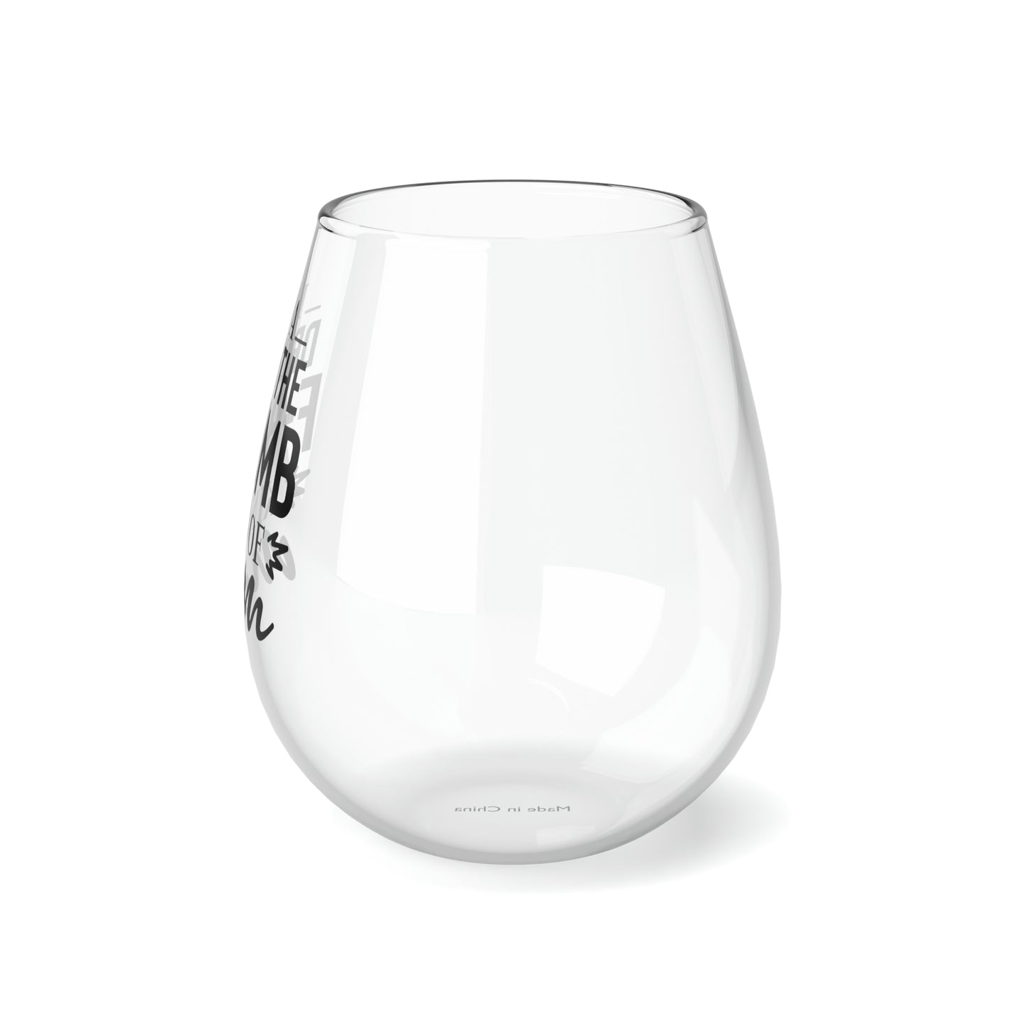 F BOMB MOM Stemless Wine Glass, 11.75oz