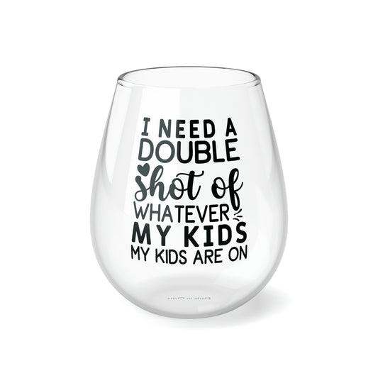 DOUBLE SHOT Stemless Wine Glass, 11.75oz