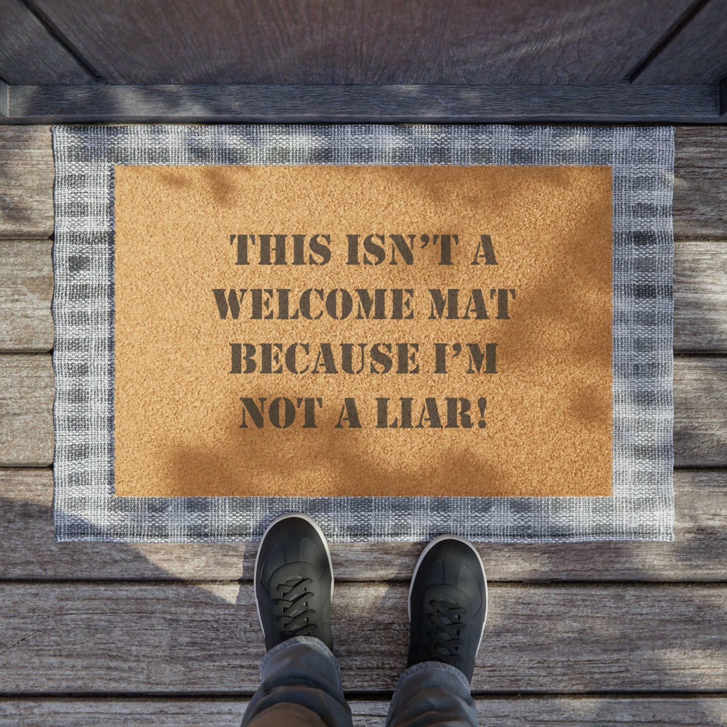 "THIS ISNT A WELCOME MAT" Doormat