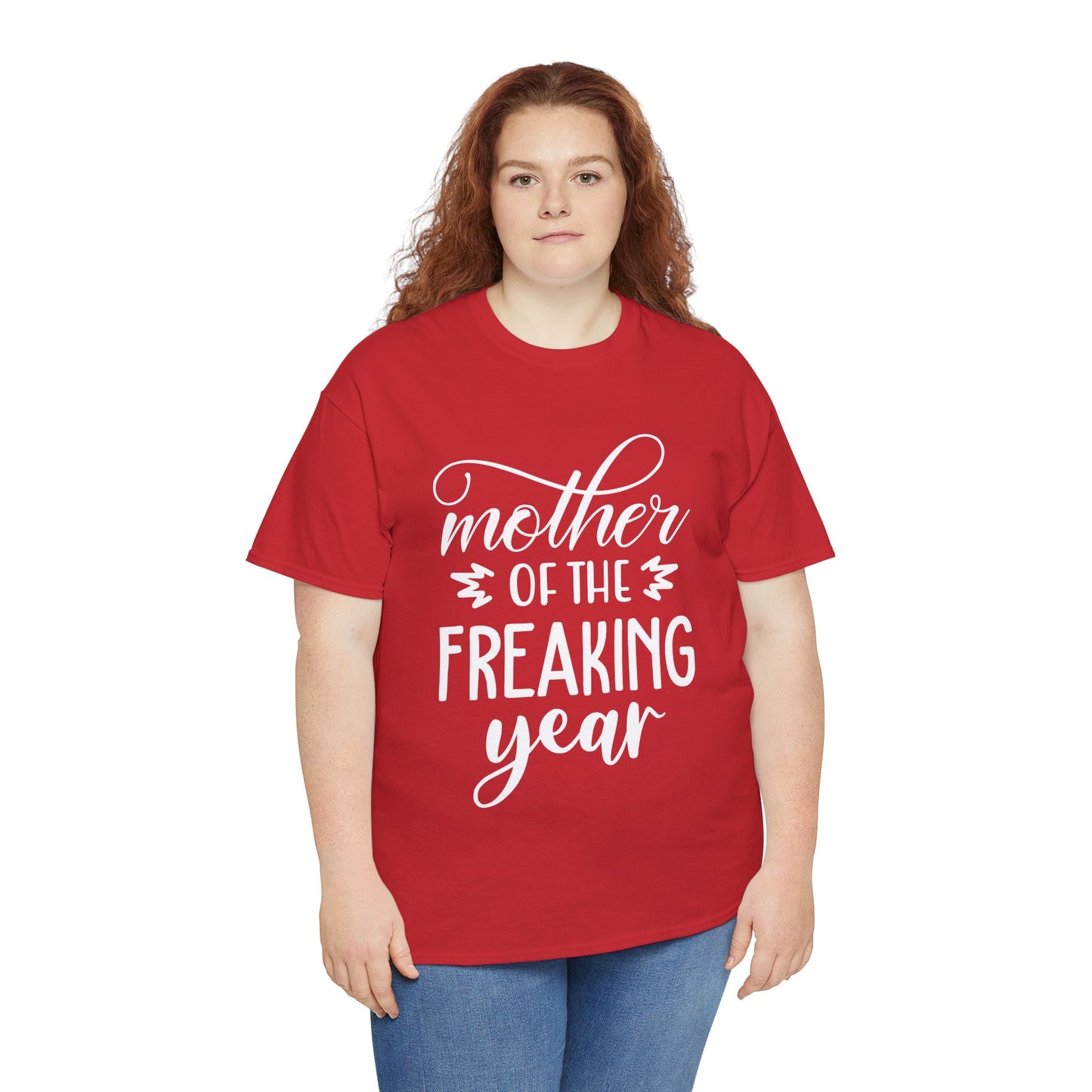 MOTHER OF THE FREAKING YEAR Unisex Heavy Cotton Tee