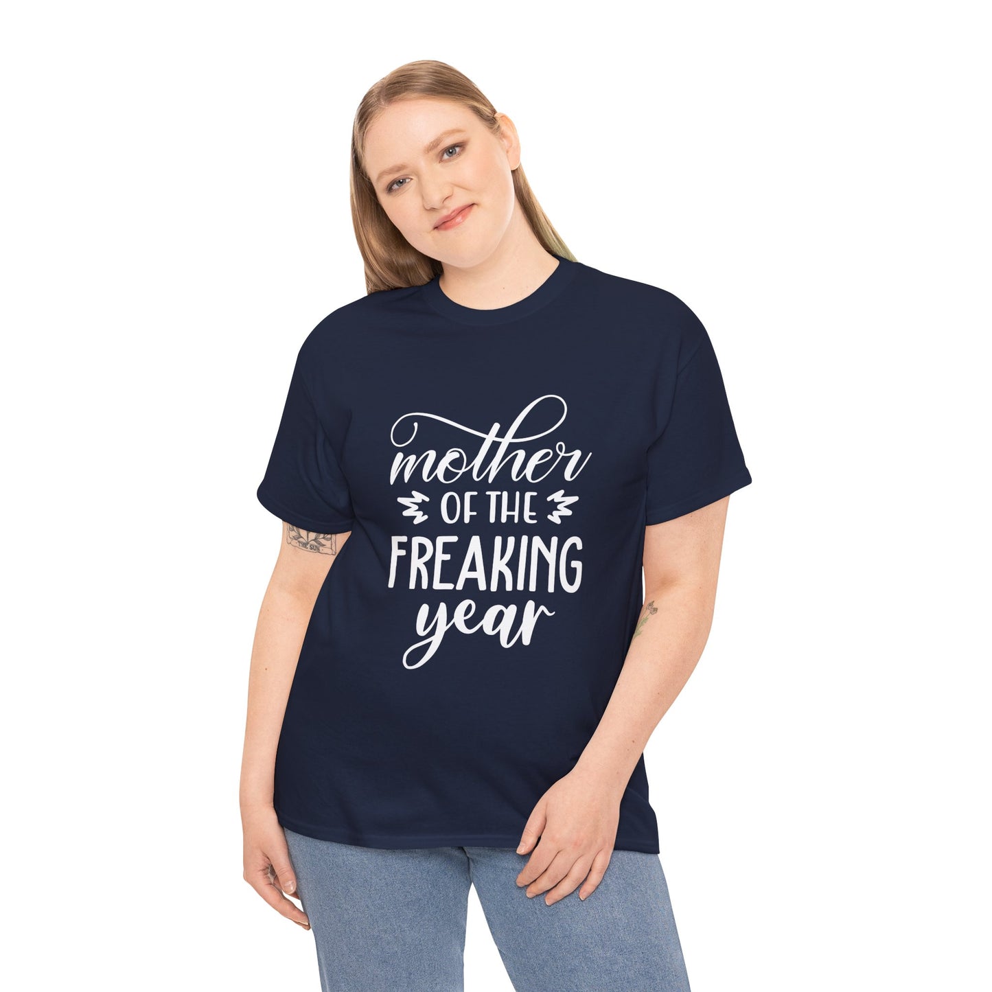 MOTHER OF THE FREAKING YEAR Unisex Heavy Cotton Tee