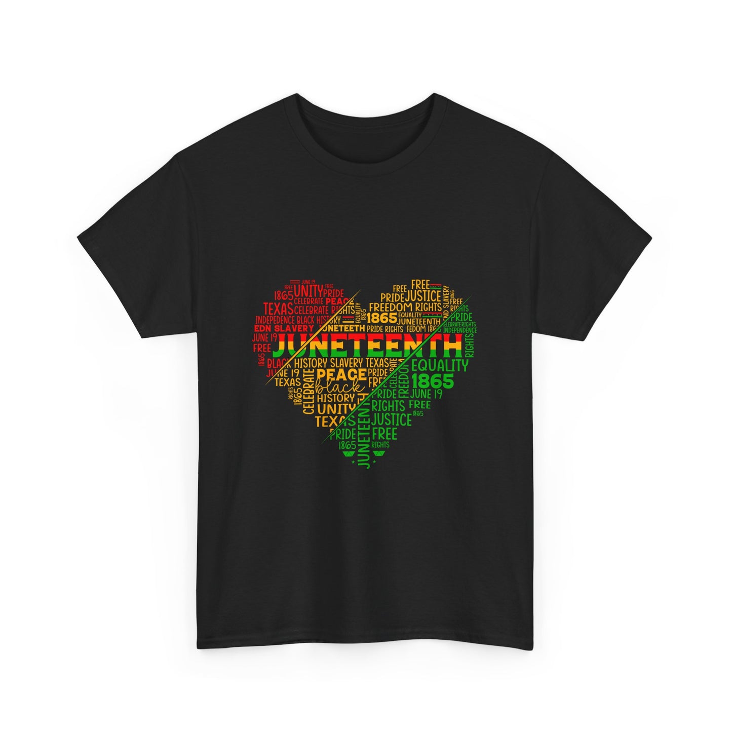 JUNETEENTH HEART Unisex Heavy Cotton Tee