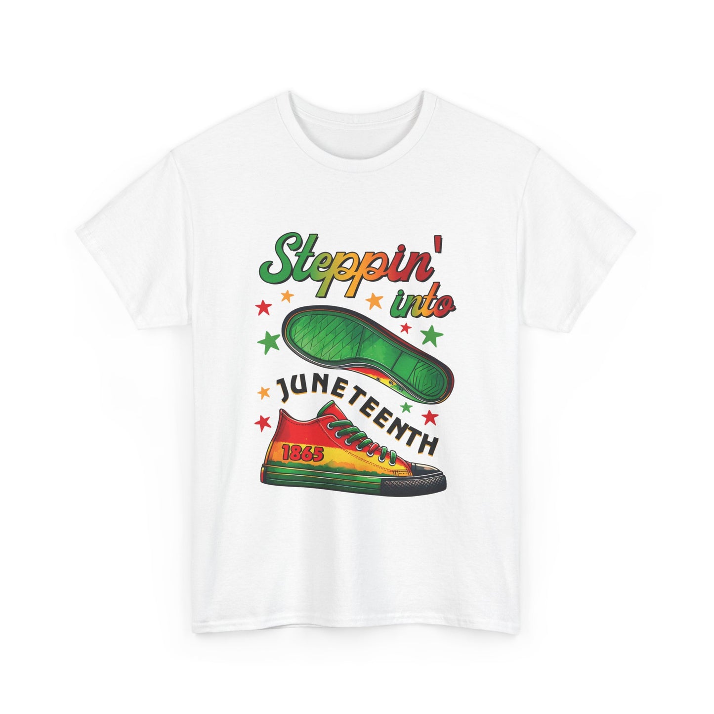 STEPPIN' INTO JUNETEENTH  Unisex Heavy Cotton Tee