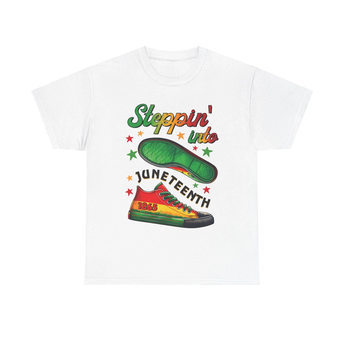 STEPPIN' INTO JUNETEENTH  Unisex Heavy Cotton Tee