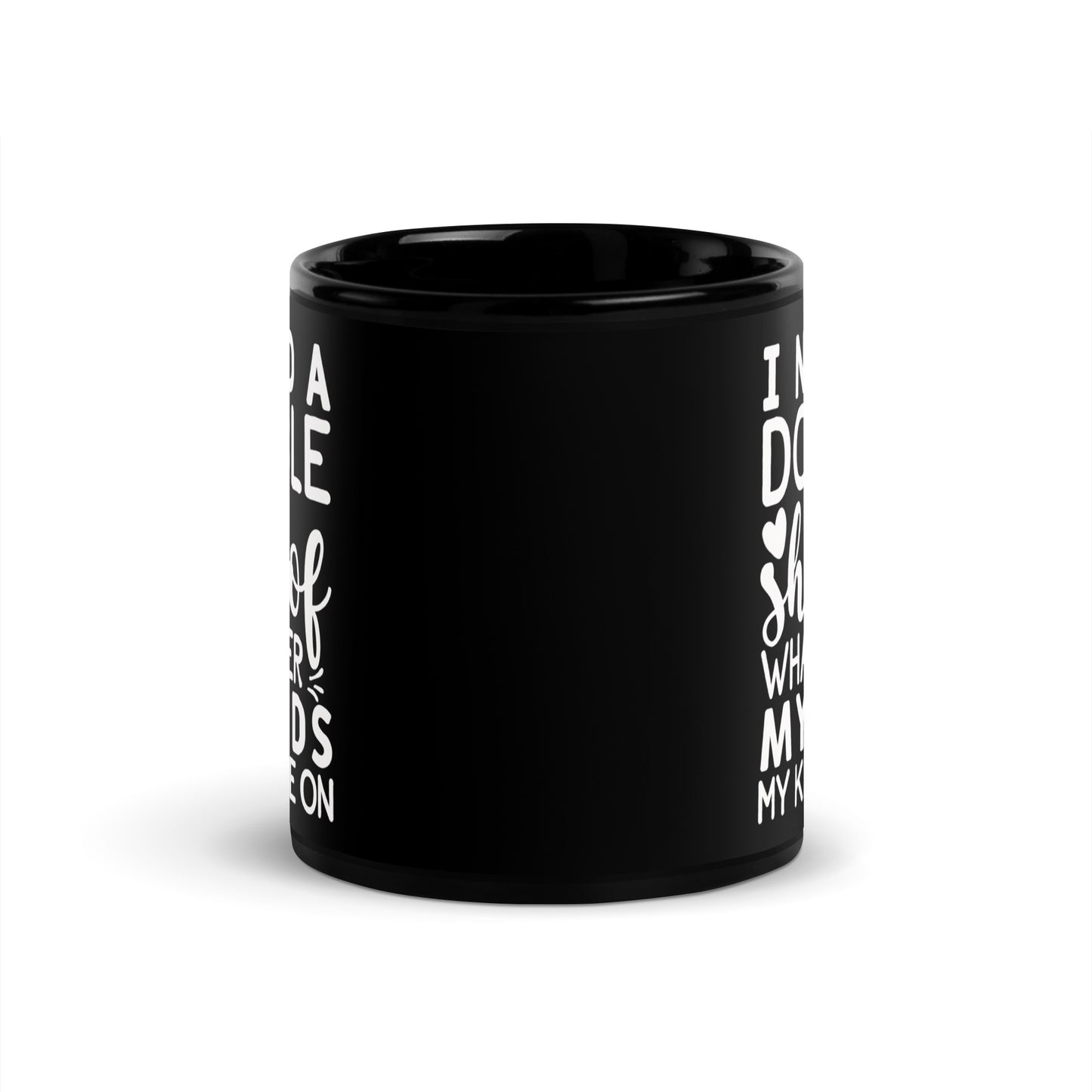 DOUBLE SHOT Black Glossy Mug